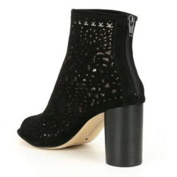 NEW Gianni Bini Pomma Suede Leather Cut Block Shootie. - Picture 2 of 6